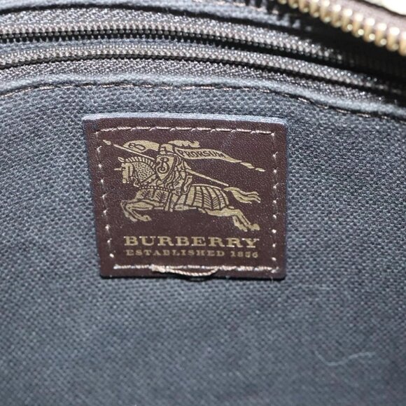 BURBERRY Nova Check Shoulder Bag PVC Beige Gold - Picture 9 of 16